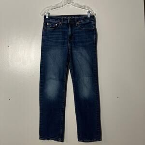 American Eagle Airflex Relaxed Straight Denim Blue Jeans Men Size 30x30